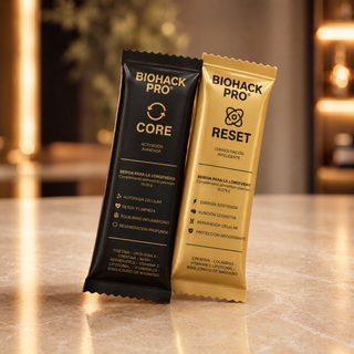 Sticks BIOHACK PRO CORE (negro) y RESET (dorado)